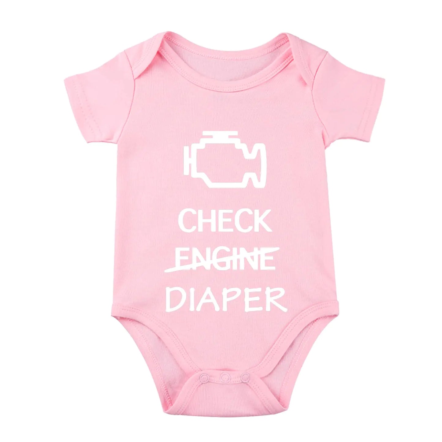 Check Engine Diaper Baby Bodysuit Baby Mechanic Outfit f1 Baby Clothes Baby Race Car Outfit Funny Baby Bodysuit 6M